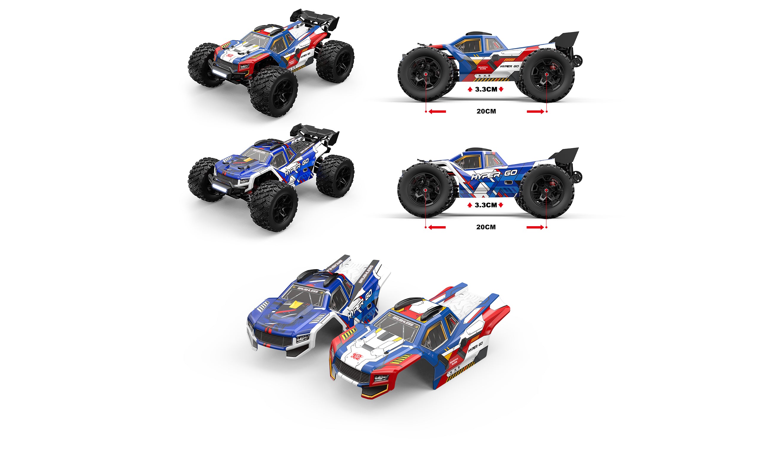 MJX HyperGo 14212 Brushless RC Truggy 1/14 Scale 4WD