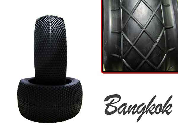 HotRace BANGKOK 1:8 Buggy Racing Tires - SOFT Compound (Pair)