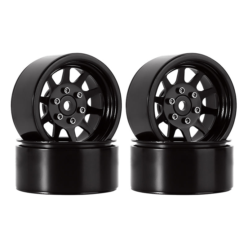 INJORA 1.9" 10-spoke Stamped Steel Wheels for 1/10 RC Crawlers