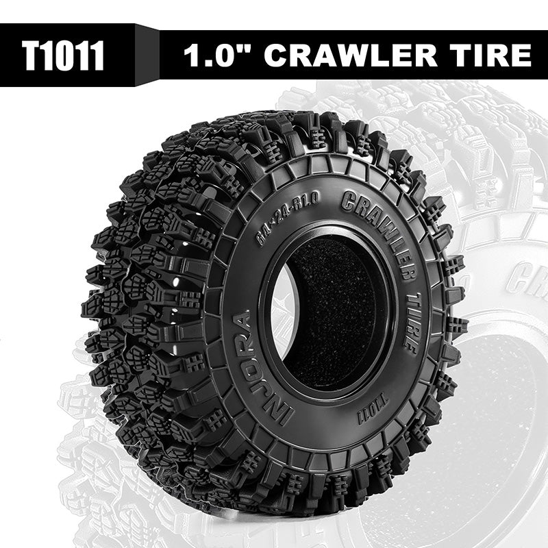 INJORA 1.0" 64*24mm Rock Crawling Tires (T1011) (4)