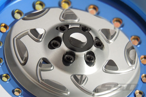 SSD RC 2.2 Champion Beadlock Wheels (Silver/Blue)