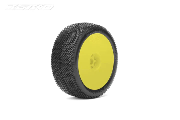 Jetko 1/8 Red Devil Buggy tires (Dish/Yellow Rim/Ultra Soft) (2Pcs) [1007Dyusg] - [Sunshine-Coast] - Jetko - [RC-Car] - [Scale-Model]