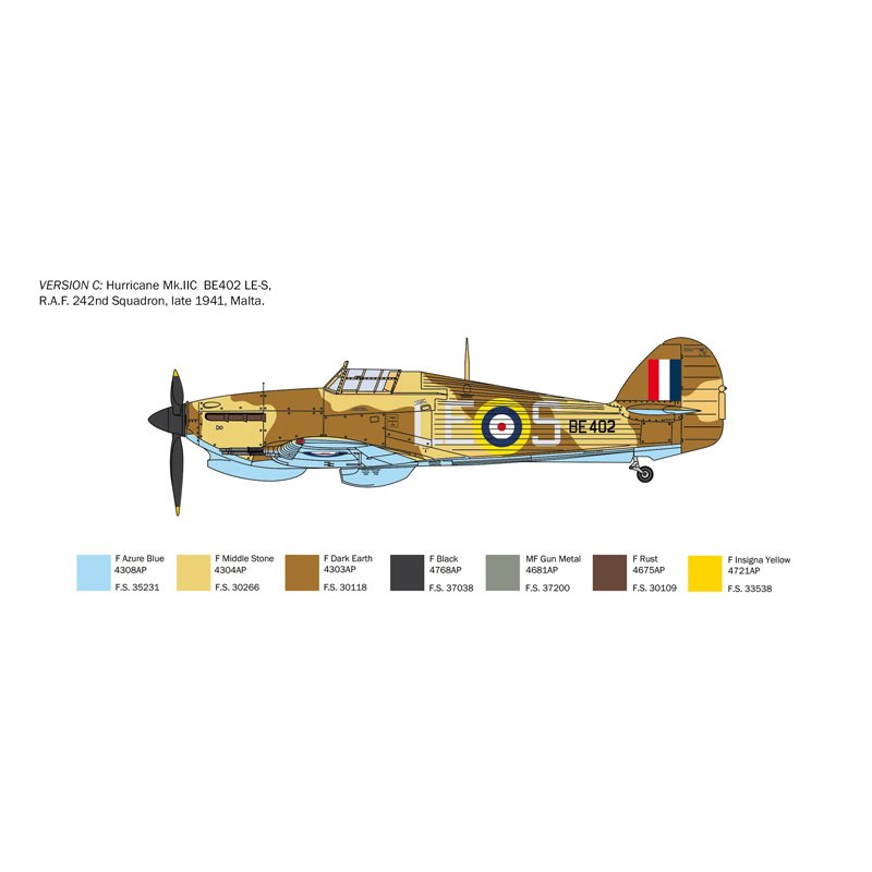 ITALERI HURRICANE MK.II C, NEW DECALS 1/48