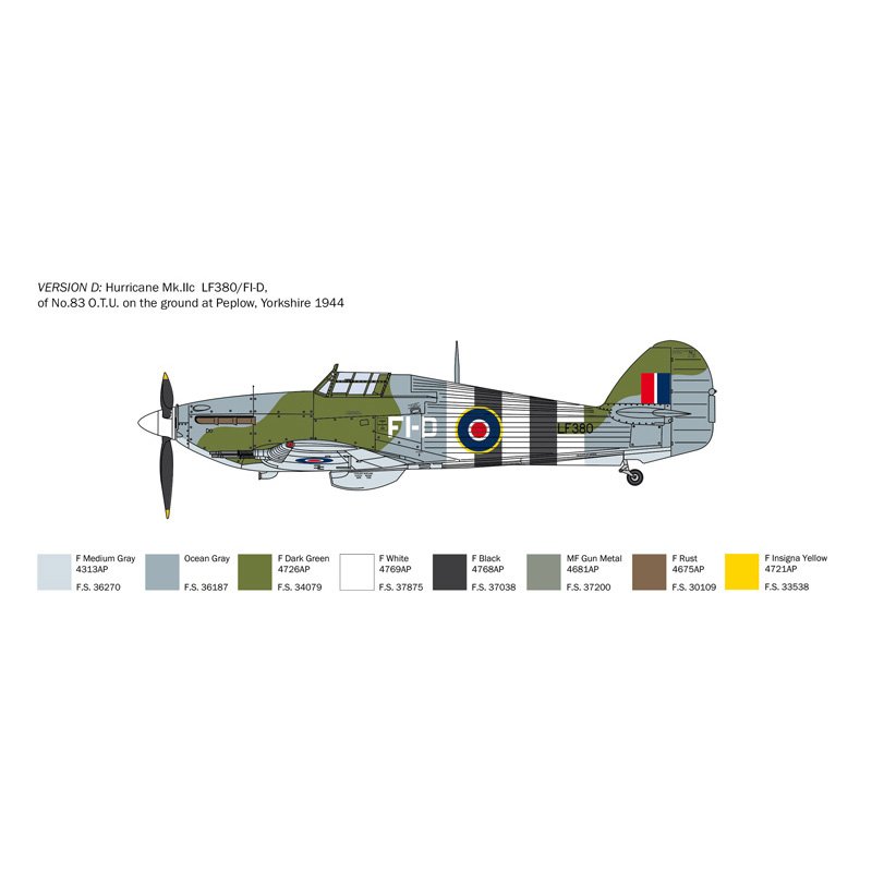 ITALERI HURRICANE MK.II C, NEW DECALS 1/48