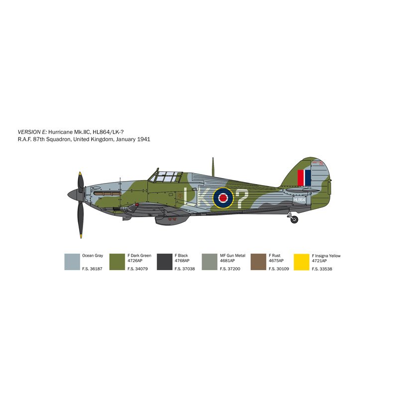 ITALERI HURRICANE MK.II C, NEW DECALS 1/48