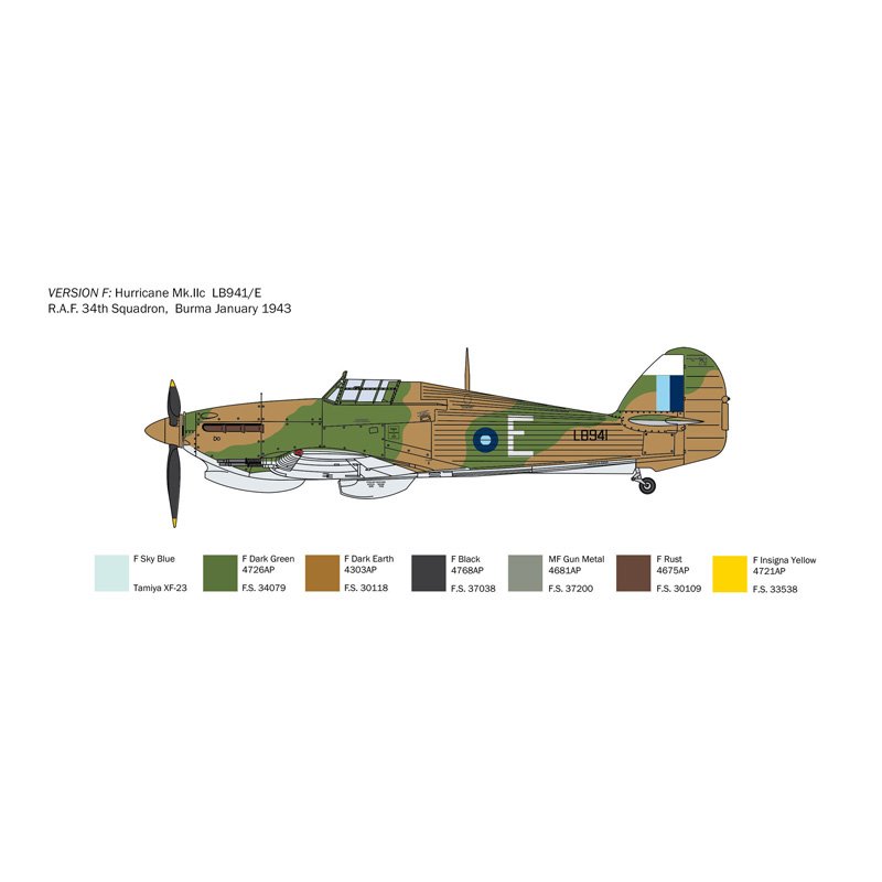 ITALERI HURRICANE MK.II C, NEW DECALS 1/48