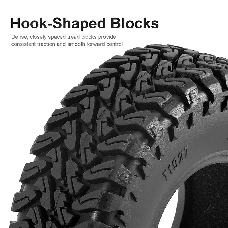 INJORA MAVERIX M/T 1.9" S5 Crawler Tires, 4.19" OD, T1927 (4)