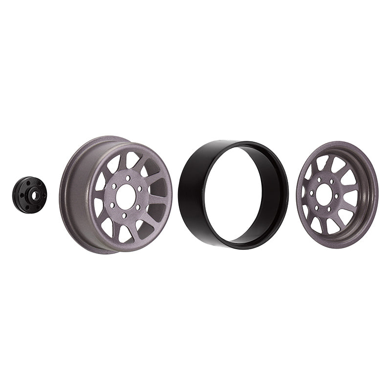 INJORA 1.9" 10-spoke Stamped Steel Wheels for 1/10 RC Crawlers