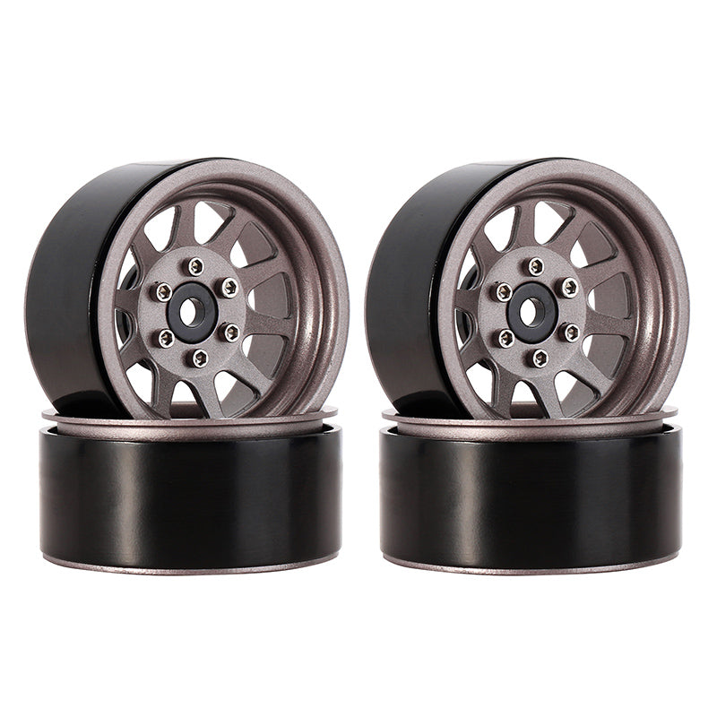 INJORA 1.9" 10-spoke Stamped Steel Wheels for 1/10 RC Crawlers