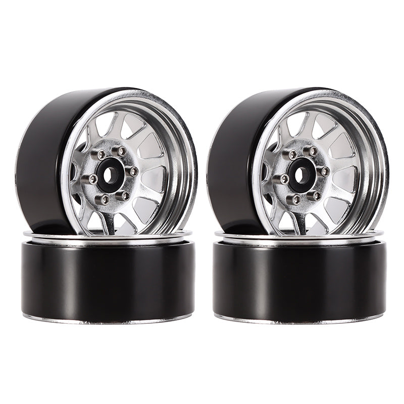 INJORA 1.9" 10-spoke Stamped Steel Wheels for 1/10 RC Crawlers