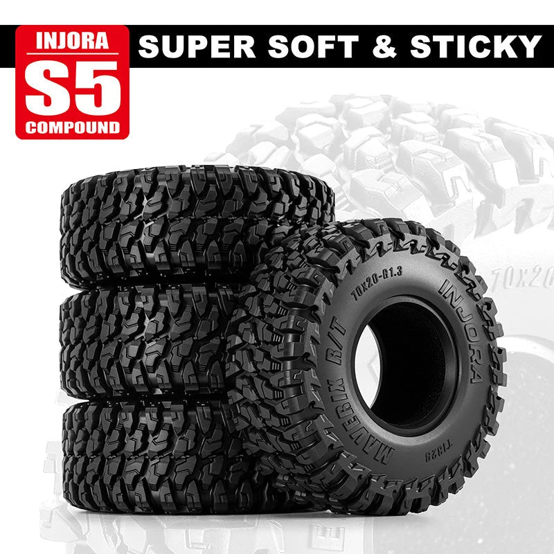INJORA 1.3" 70*26mm MAVERIX R/T Tires (T1325) (4)
