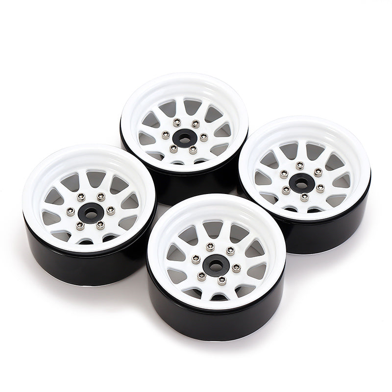INJORA 1.9" 10-spoke Stamped Steel Wheels for 1/10 RC Crawlers