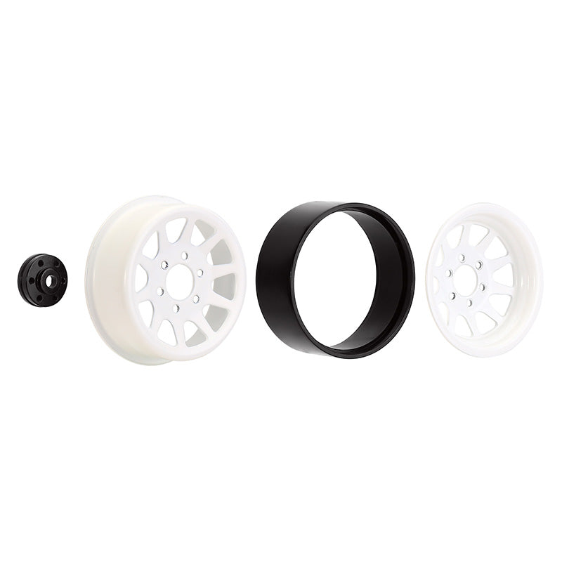 INJORA 1.9" 10-spoke Stamped Steel Wheels for 1/10 RC Crawlers