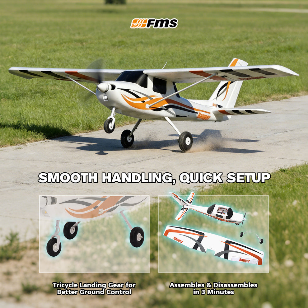 FMS Ranger 850mm PNP RC Plane | Beginner RC Aircraft