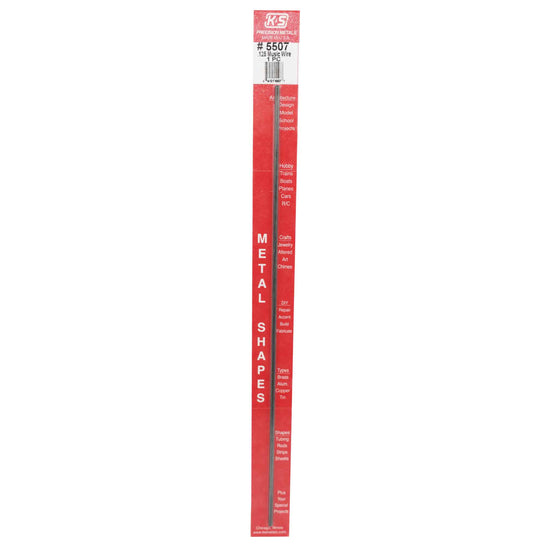 K&S Music Wire: .125" OD x 12" Long (1 Piece)