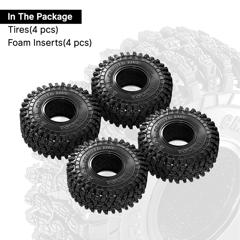 INJORA 1.0" 64*24mm Rock Crawling Tires (T1011) (4)