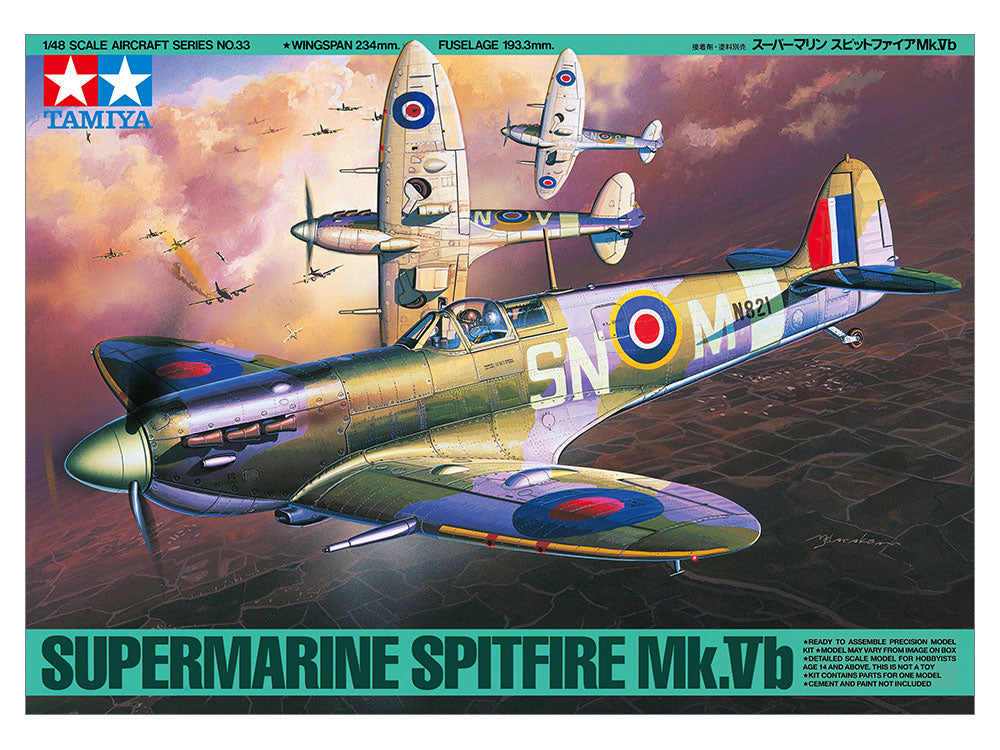 Tamiya 1/48 Supermarine Spitfire Mk.Vb Model Kit (61033)