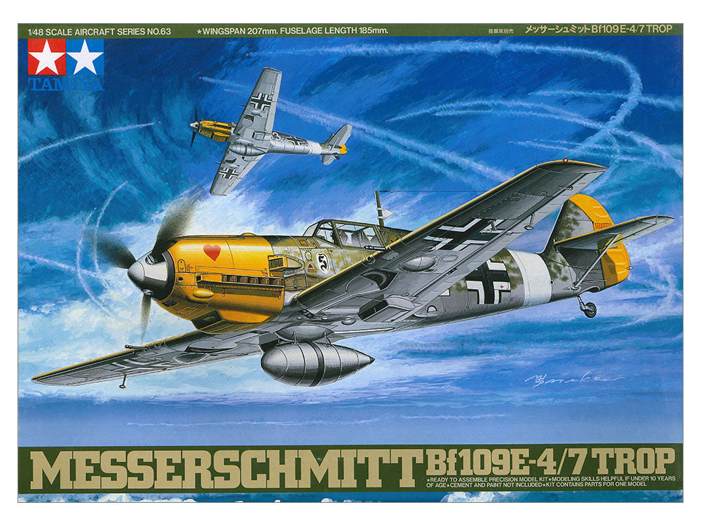 Tamiya 1/48 SCALE MESSERSCHMITT BF 109 E-4/7 TROP - [Sunshine-Coast] - Tamiya - [RC-Car] - [Scale-Model]
