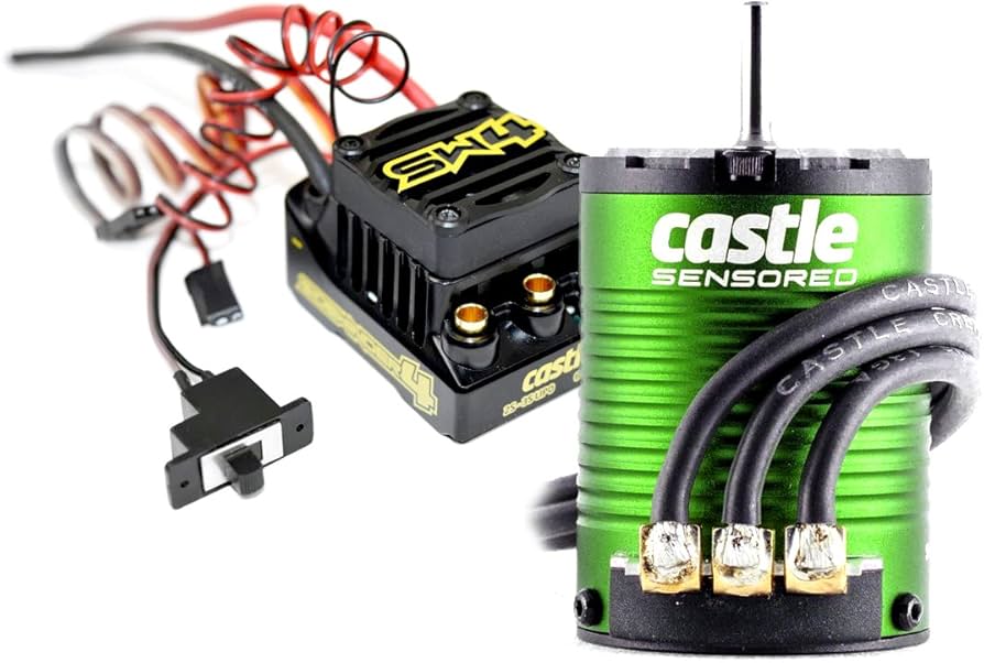 Castle Creations Sidewinder 4 Brushless ESC with 1410-3800kv Sensored Motor with 5mm Shaft, 010-0164-06