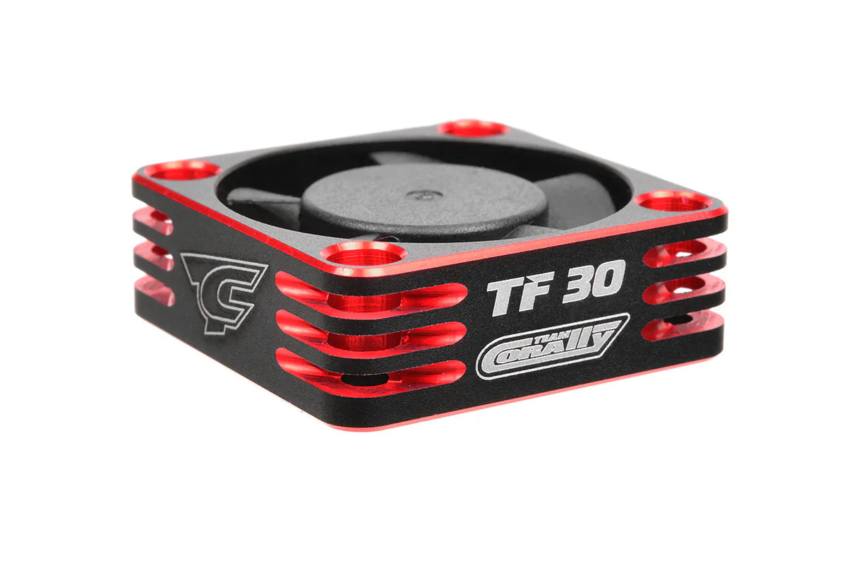 Team Corally TF-30 30mm Ultra High Speed Cooling Fan with BEC Connector – Black/Red