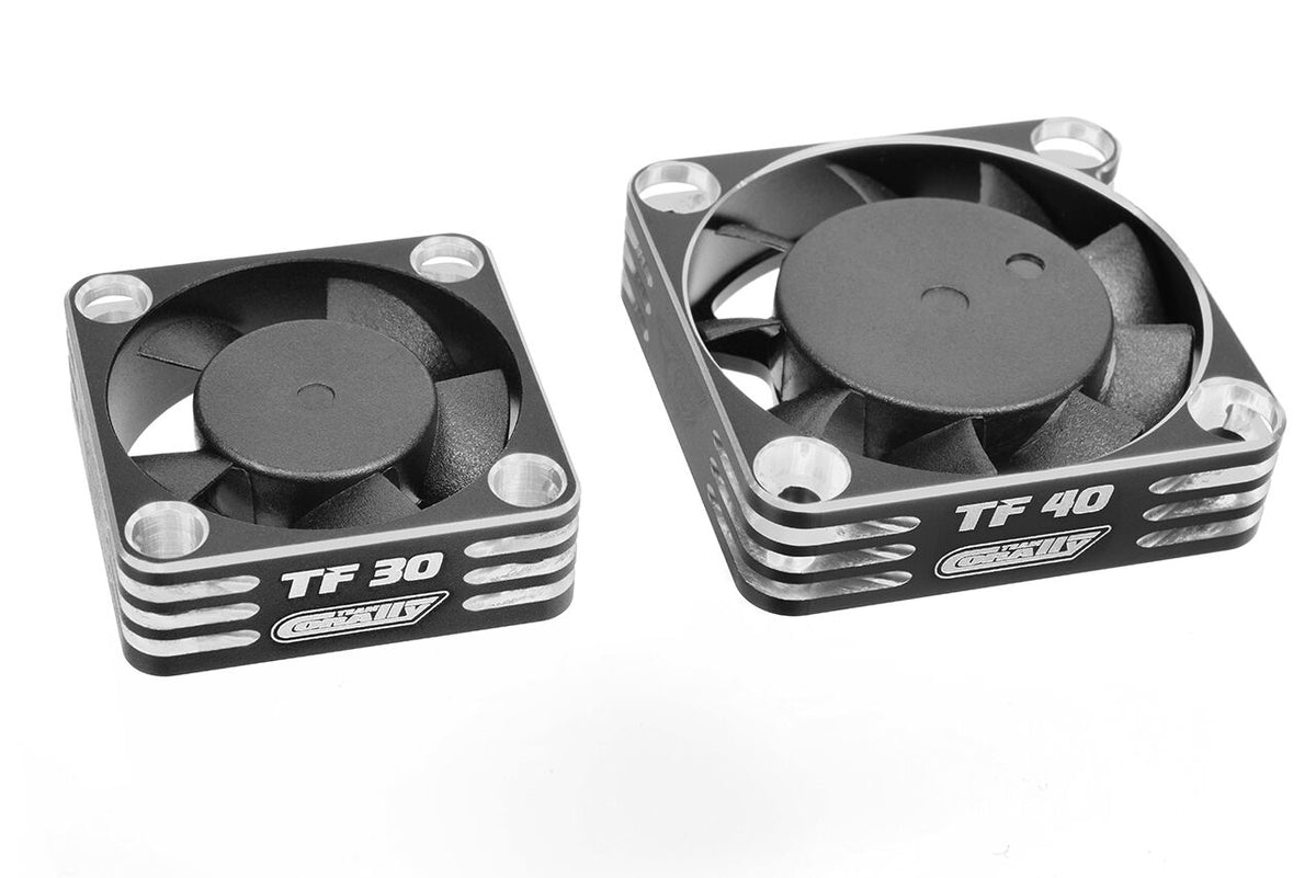 Team Corally TF-30 30mm Ultra High Speed Cooling Fan with BEC Connector – Black/Silver