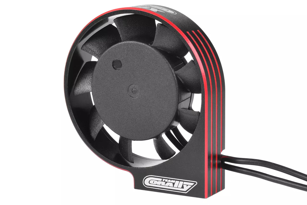 Team Corally XF-40 40mm Ultra High Speed Cooling Fan with BEC Connector – Black/Red