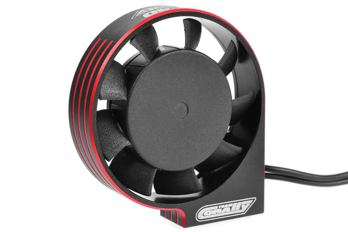 Team Corally XF-40 40mm Ultra High Speed Cooling Fan with BEC Connector – Black/Red