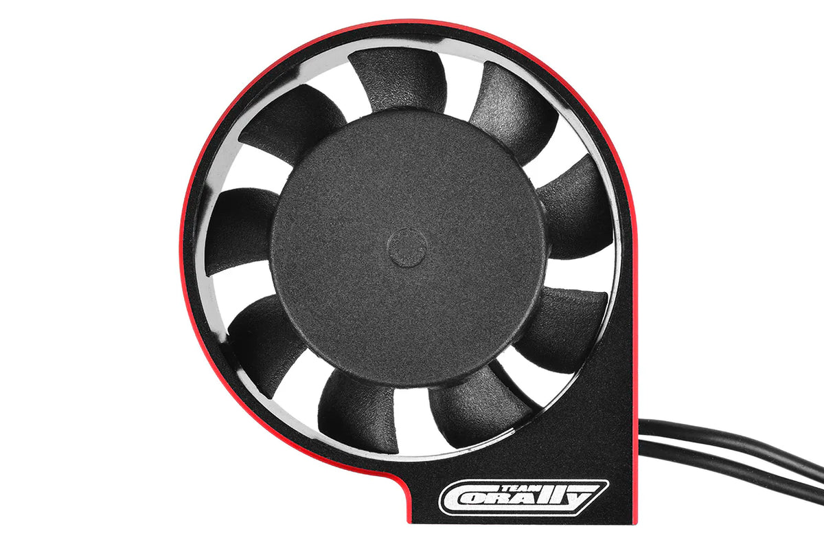 Team Corally XF-40 40mm Ultra High Speed Cooling Fan with BEC Connector – Black/Red
