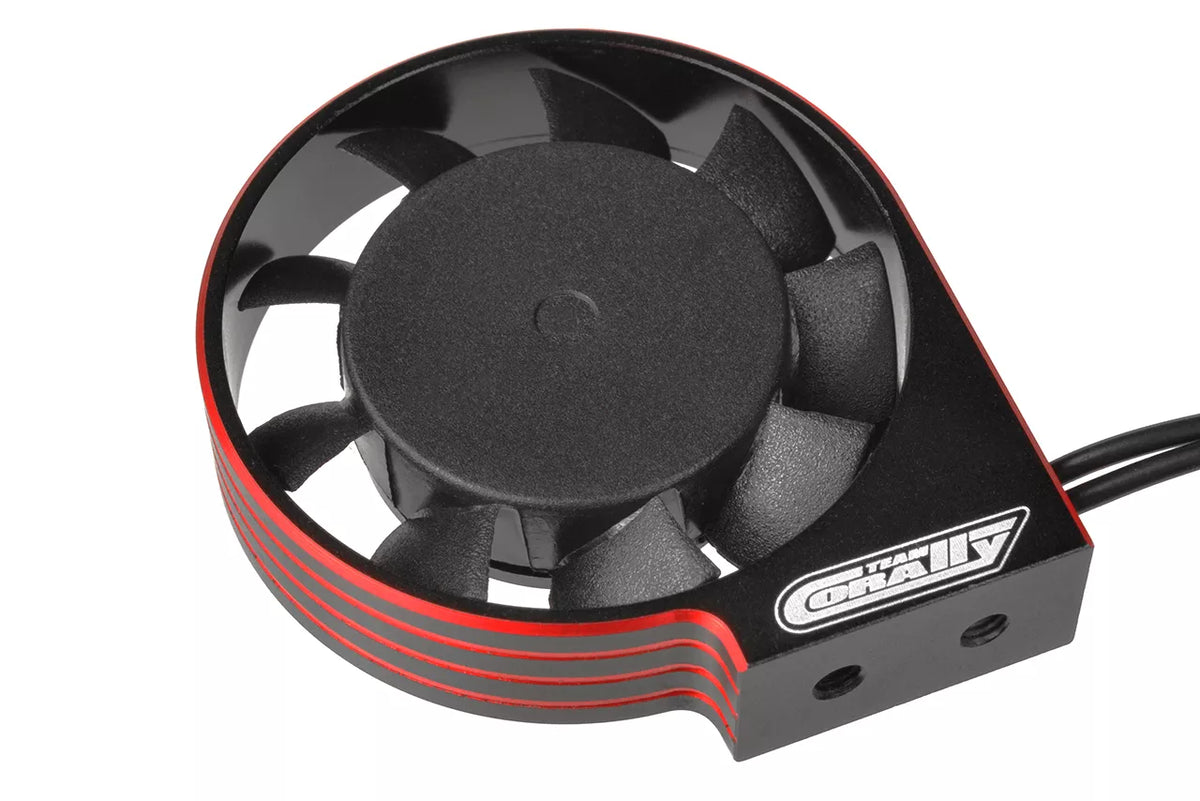 Team Corally XF-40 40mm Ultra High Speed Cooling Fan with BEC Connector – Black/Red