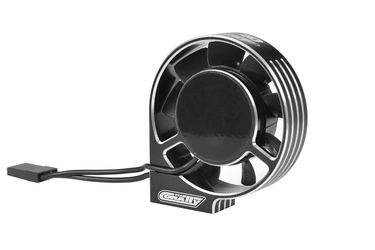 Team Corally XF-40 Ultra High Speed Cooling Fan 40mm w/ BEC Connector - Black/Silver