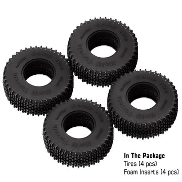 INJORA 1.0" 55x20mm Comp Pin Tires (T1013) (4)