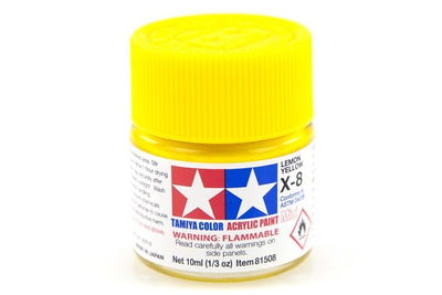 Tamiya Acrylic Mini X-8 Lemon Yellow - [Sunshine-Coast] - Tamiya - [RC-Car] - [Scale-Model]