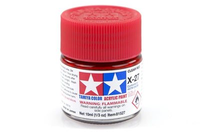 Tamiya Acrylic Mini X-27 Clear Red - [Sunshine-Coast] - Tamiya - [RC-Car] - [Scale-Model]