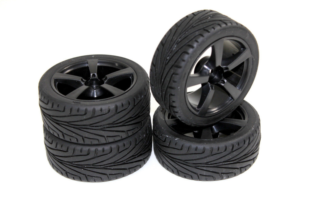 Wheel Set Onroad "5 Spoke / Profile A" black 1:10 (4 pcs)