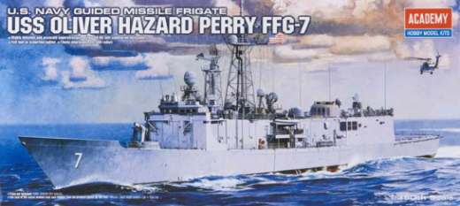 Academy 1/350 USS Oliver Hazard Perry FFG-7 Plastic Model Kit *Aus Decals*