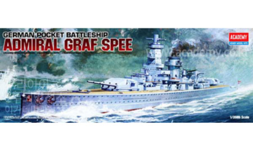 Academy 1/350 German Pocket Battleship Admiral Graf Spee Plastic Model Kit