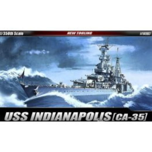 Academy 1/350 U.S.S. CA-35 Indianapolis Plastic Model Kit