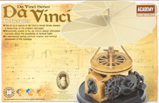 Academy Davinci Helicopter Plastic Model Kit