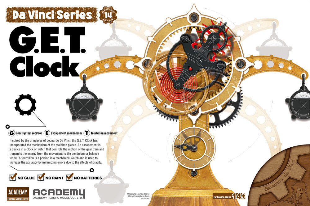 Academy Davinci G.E.T. Clock Plastic Model Kit