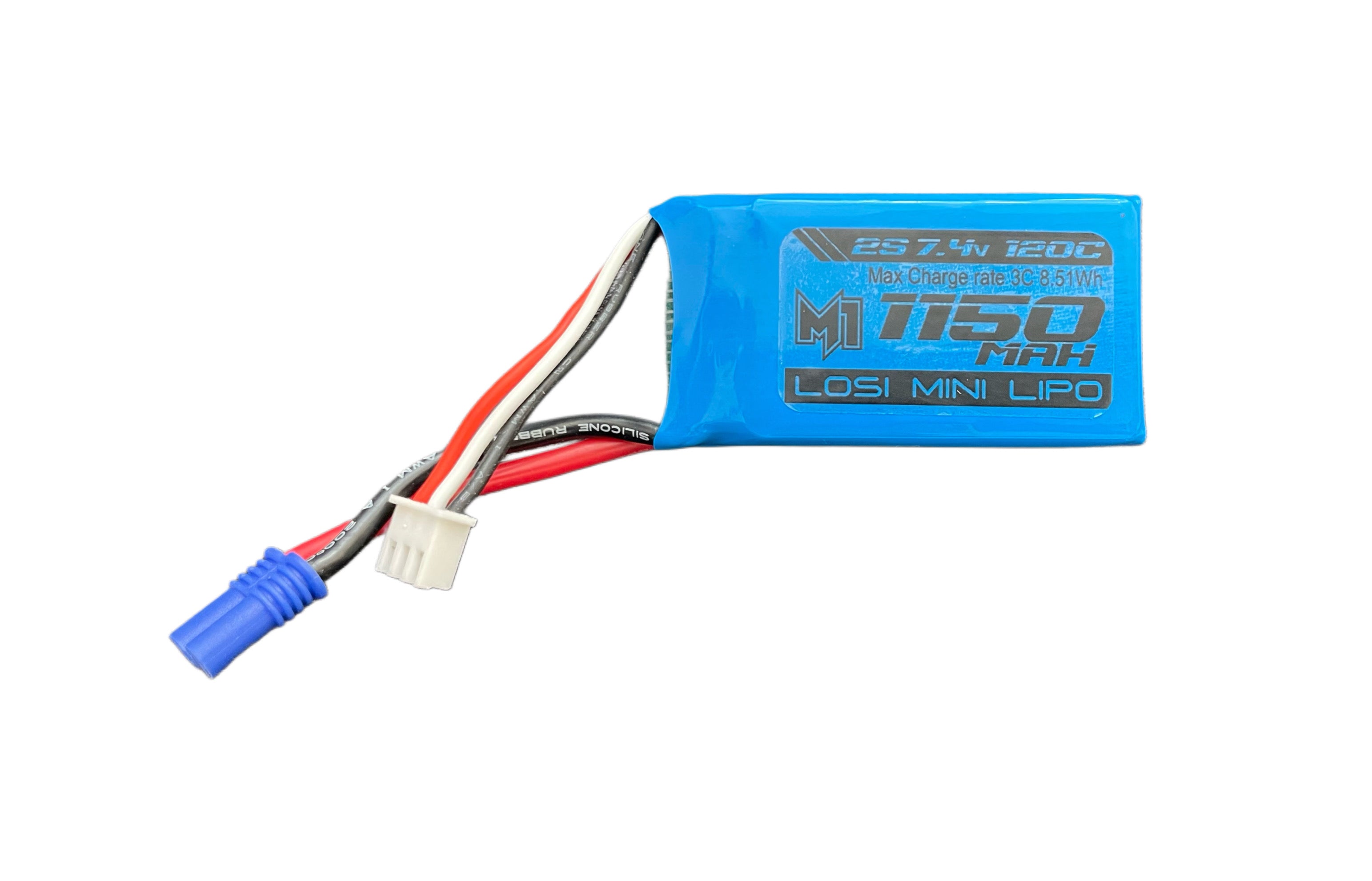 M1 SERIES 2S 120C Soft Case LiPo Battery w/EC2 Connector (7.4V/1150mAh)