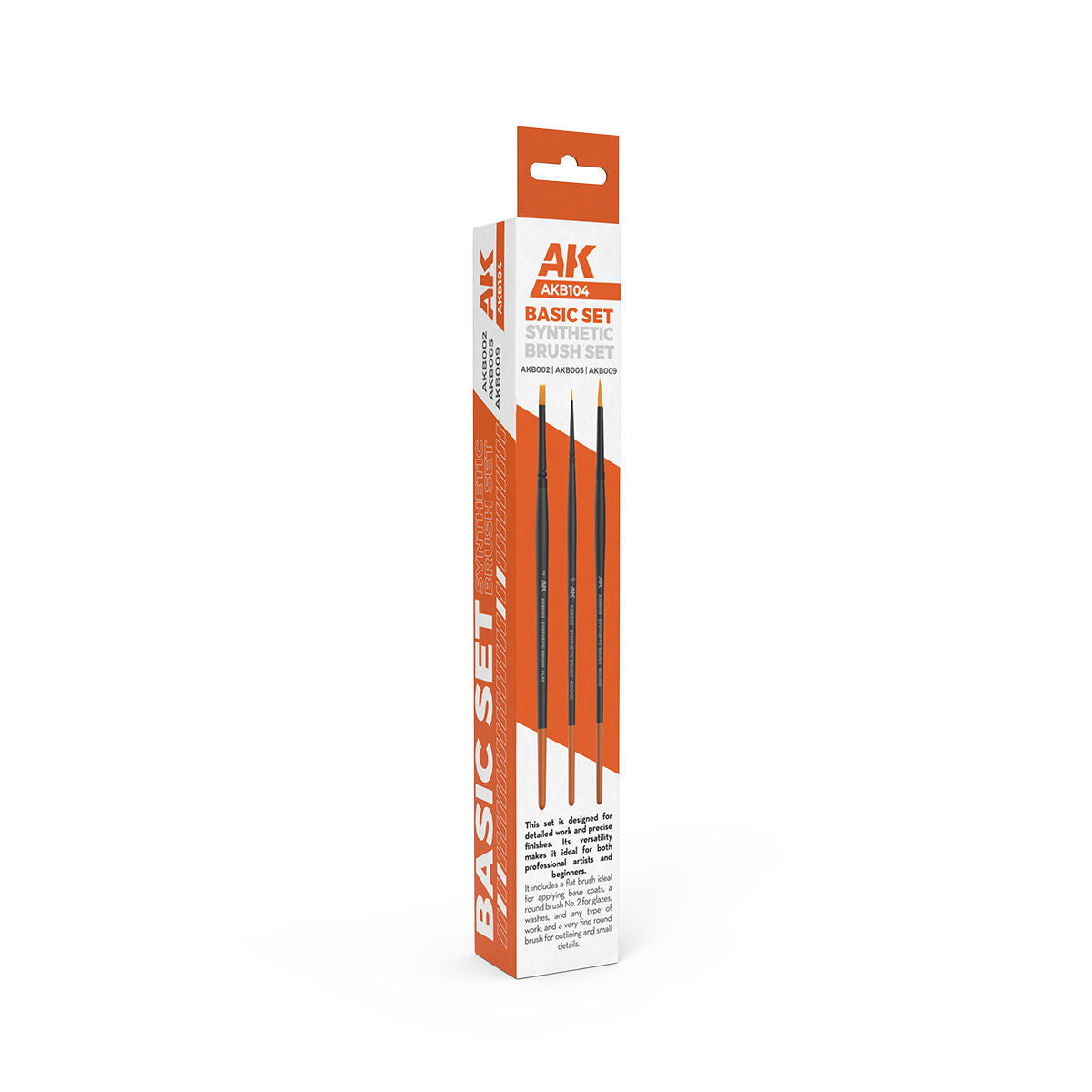 AK Interactive Basic Brushes Set (3 Brushes)