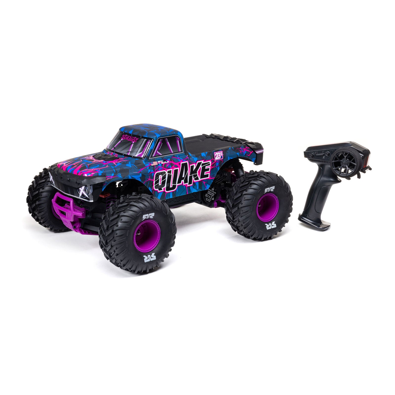 ARRMA Quake 223S BLX DSC 1/10 2WD Monster Truck RTR Purple