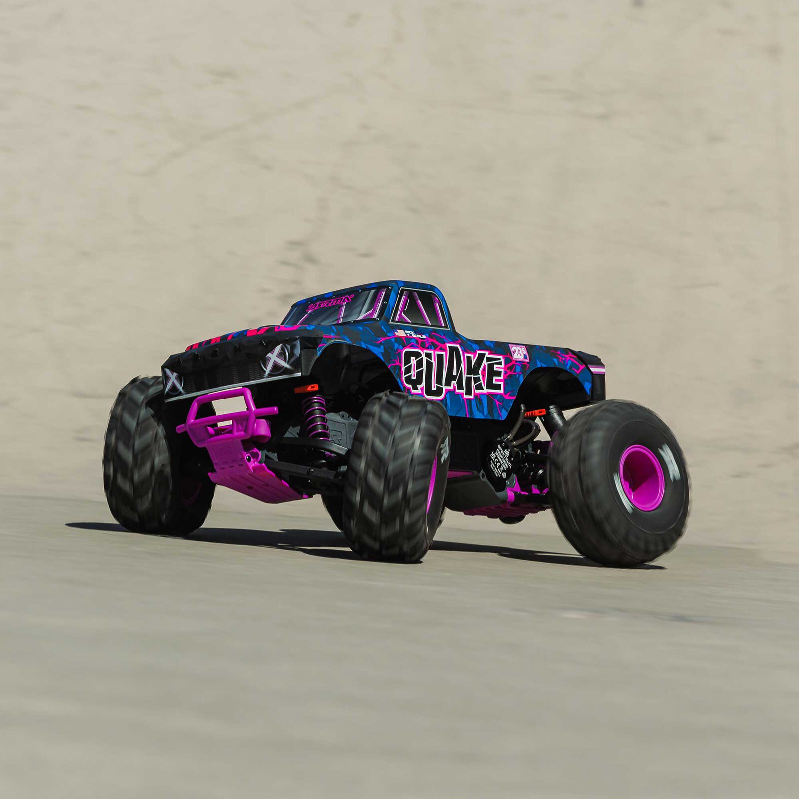 ARRMA Quake 223S BLX DSC 1/10 2WD Monster Truck RTR Purple