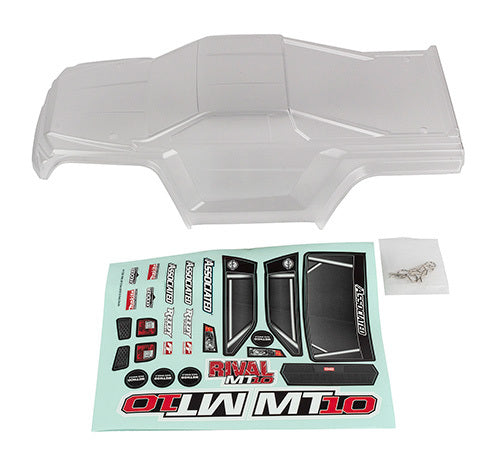 Team Associated RIVAL MT10 Body V2, clear