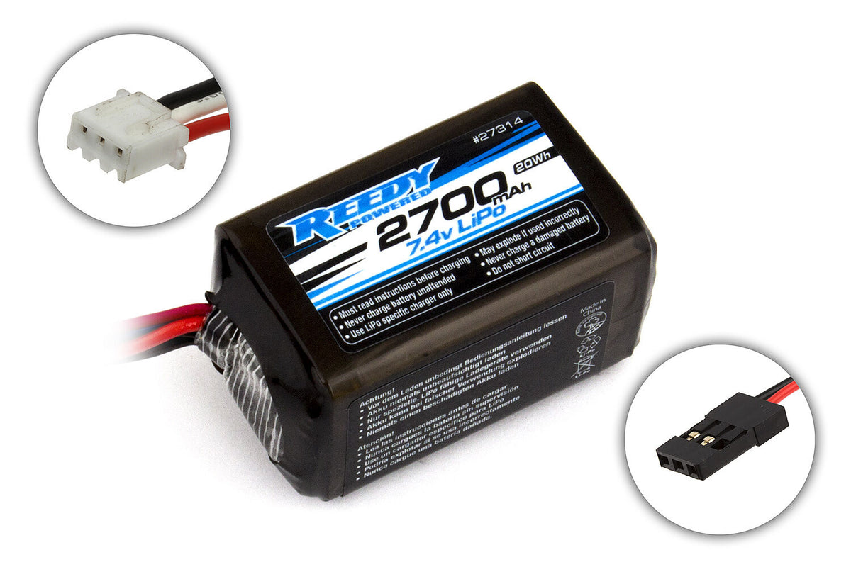 Reedy LiPo Pro RX 2700mAh 7.4V 2S Hump Receiver Battery
