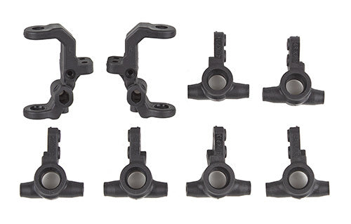 RC10B7 FT Caster and Steering Blocks, carbon