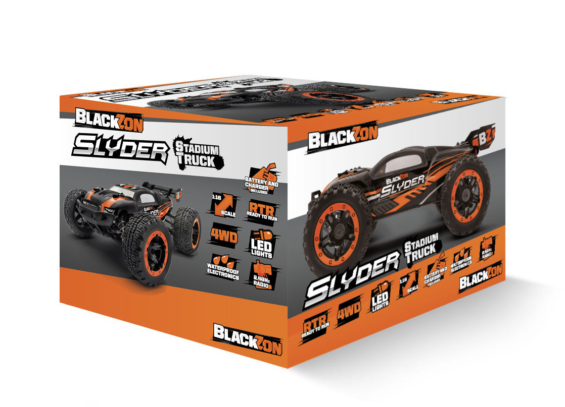 Blackzon Slyder ST 1/16 4WD Electric Stadium Truck - ORANGE