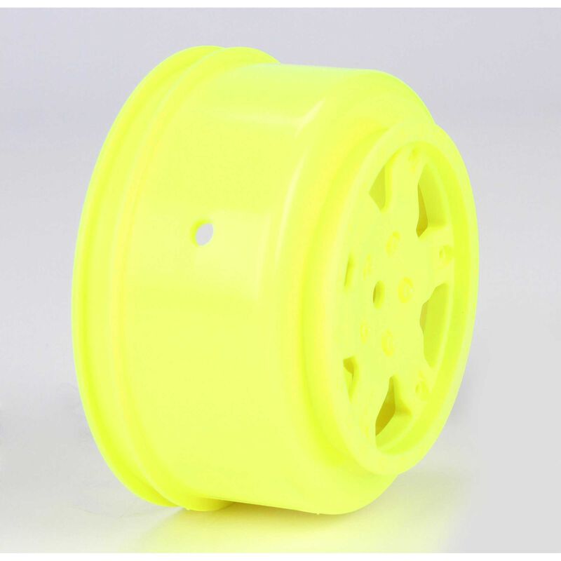 Team Losi Racing 12mm Hex Short Course Wheels (Yellow) - TLR7004 - (22SCT/TEN-SCTE) - [Sunshine-Coast] - Losi - [RC-Car] - [Scale-Model]