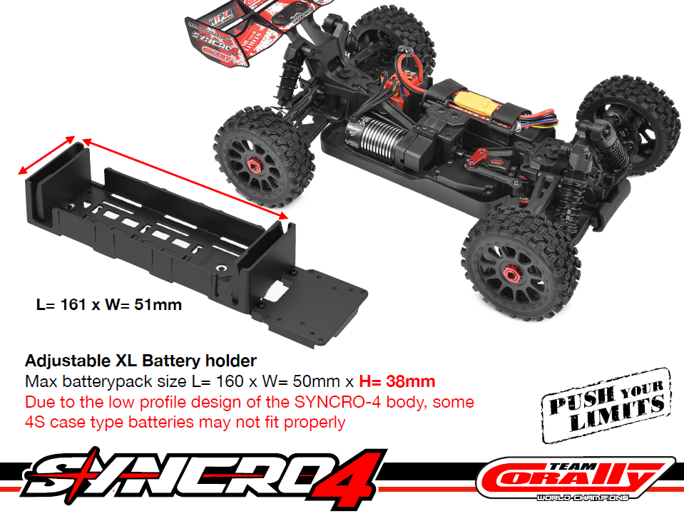 Team Corally - SYNCRO-4 - RTR - Green - Brushless Power 3- 4S - No Battery - No Charger