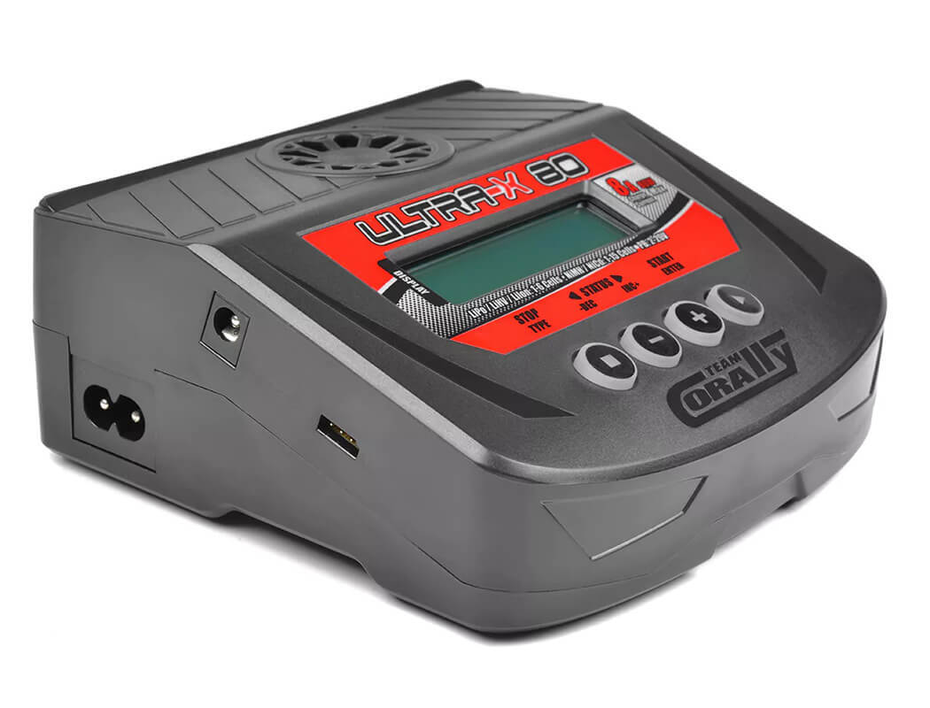 Team Corally - Ultra-X 80 - AC/DC Balance Charger - 80W - 1-6S Lixx - 1-15 Nixx - 2-20V PB